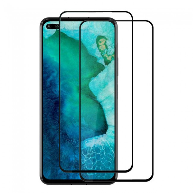 Honor V30 Pro 3D Tempered Glass 2-Pack Super Shieldz Margoun- Black Frame