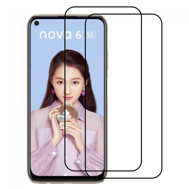 Huawei Nova 6 SE Screen Protector 3D Glass 2-Pack Super Shieldz by Margoun