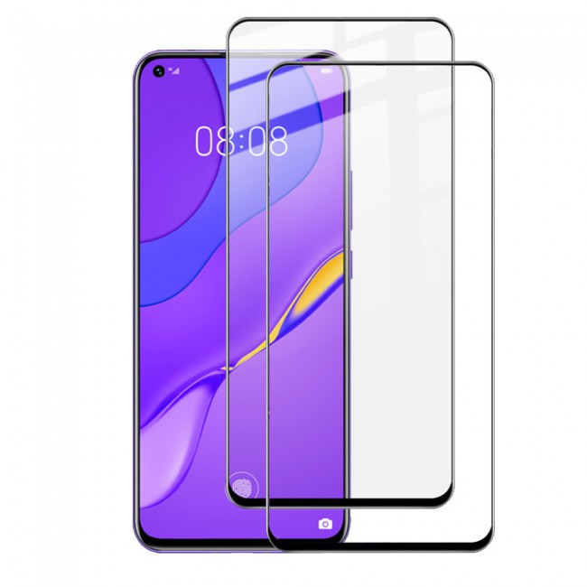 Huawei Nova 7 5G Protector 3D Glass 2-Pack Super Shieldz Margoun - Black Frame