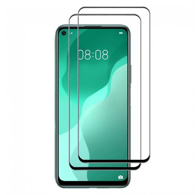 Huawei Nova 7 SE Protector 3D Glass 2-Pack Super Shieldz Margoun - Black Frame