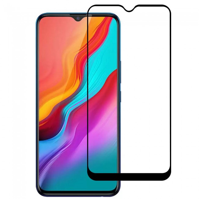 Infinix S4 Glass 3D Tempered Screen Protector Grand Shieldz by Margoun - Black Edge