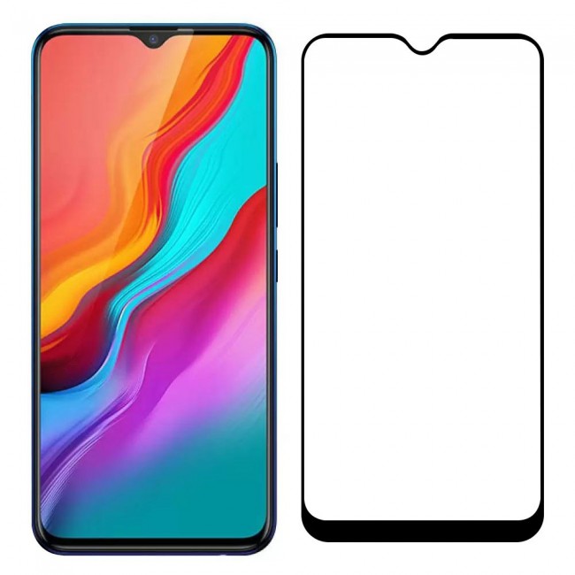 Infinix S4 Glass 3D Tempered Screen Protector Ultimate by Margoun - Black Edge