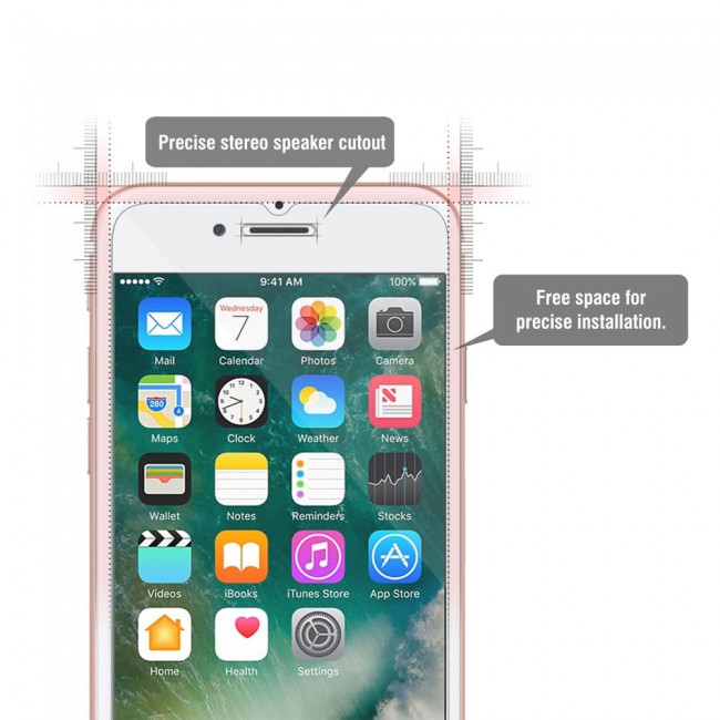 MARGOUN For Apple iPhone 8 Plus and iPhone 7 Plus Tempered Glass Screen Protector With Easy Installation Tray Anti Scratch Bubble Free