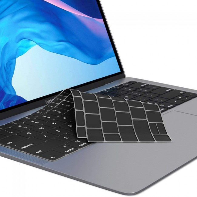 Margoun Premium Keyboard Cover for 2020 2019 2018 MacBook Air 13 with Retina Display - Black