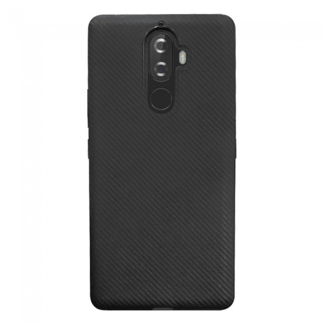 Lenovo K8 Note Case Cover Carbon Fiber Design - Black