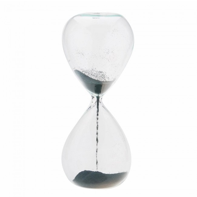 Margoun Magnetic Sand Hourglass with One Minute Countdown and Wooden Base for Desktop and Decor 12 x 5 cm