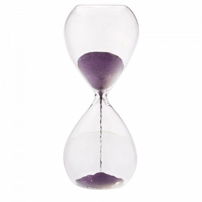 Margoun Magnetic Sand Hourglass with One Minute Countdown and Wooden Base for Desktop and Decor 12 x 5 cm