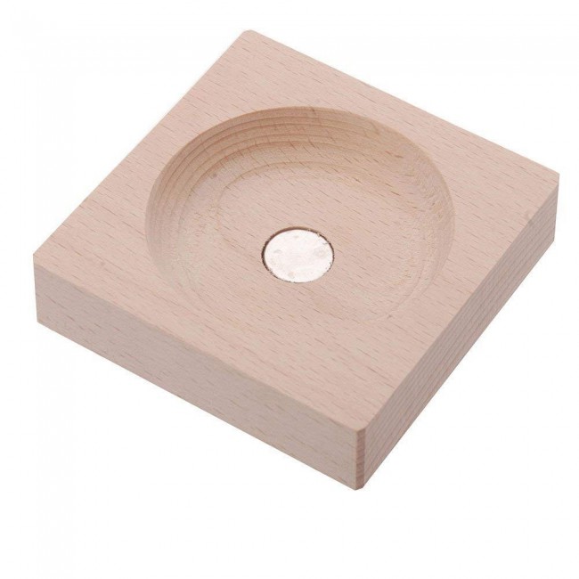 Margoun Magnetic Sand Hourglass with One Minute Countdown and Wooden Base for Desktop and Decor 12 x 5 cm