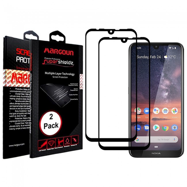 2Pack Margoun 3D Tempered Glass Screen Protector for Nokia 3.2