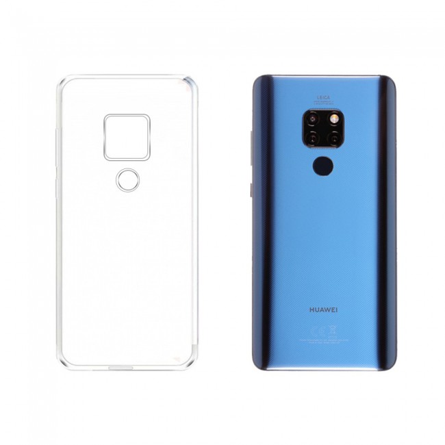 Margoun Glass Screen Protector for Huawei Mate 20 with Clear TPU Case