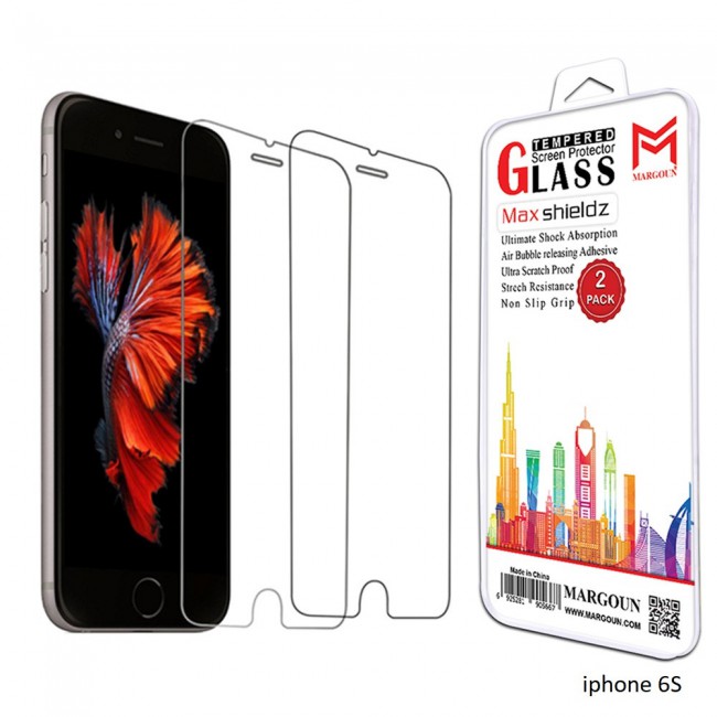 iPhone 6 and 6S Tempered Glass 2Pack Max Shieldz Margoun