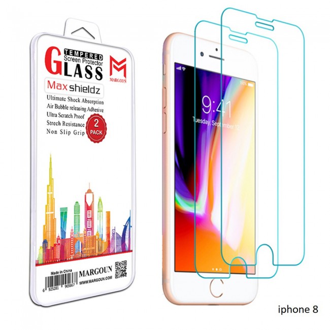 iPhone 7 and 8 Tempered Screen Protector 2Pack Max Shieldz Margoun