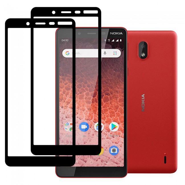 Margoun 2-Pack 3D Tempered Glass Screen Protector for Nokia 1 Plus