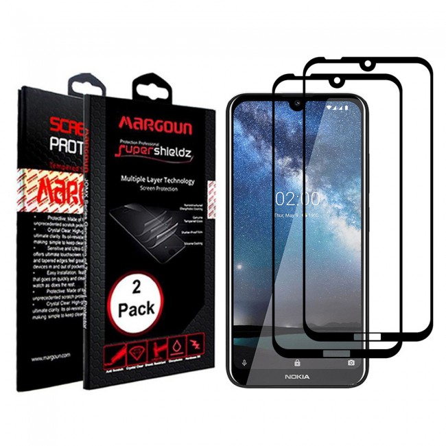 Margoun 2-Pack 3D Tempered Glass Screen Protector for Nokia 2.2