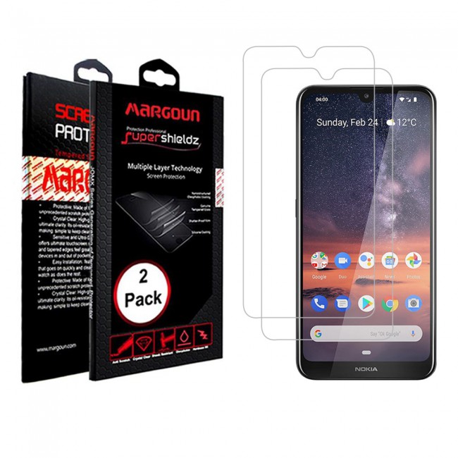 Margoun 2-Pack Tempered Glass Screen Protector for Nokia 3.2