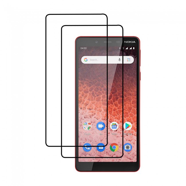 Margoun 2-Pack 3D Tempered Glass Screen Protector for Nokia 1 Plus