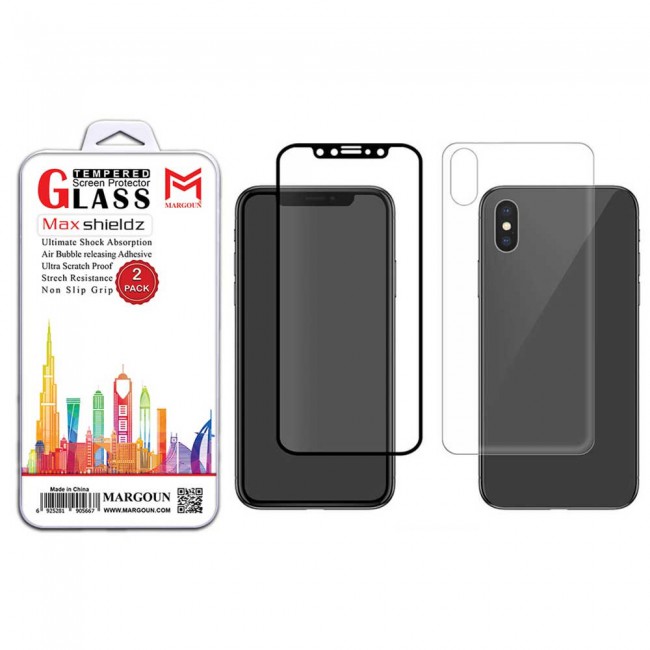 Margoun Back and 3D Front Tempered Glass Screen Protector for Apple iphone XS Max ( 6.5 inch)