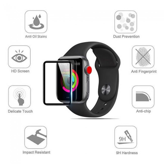 Margoun 3D Curved Glass Screen Protector for Apple Watch Series – 38mm