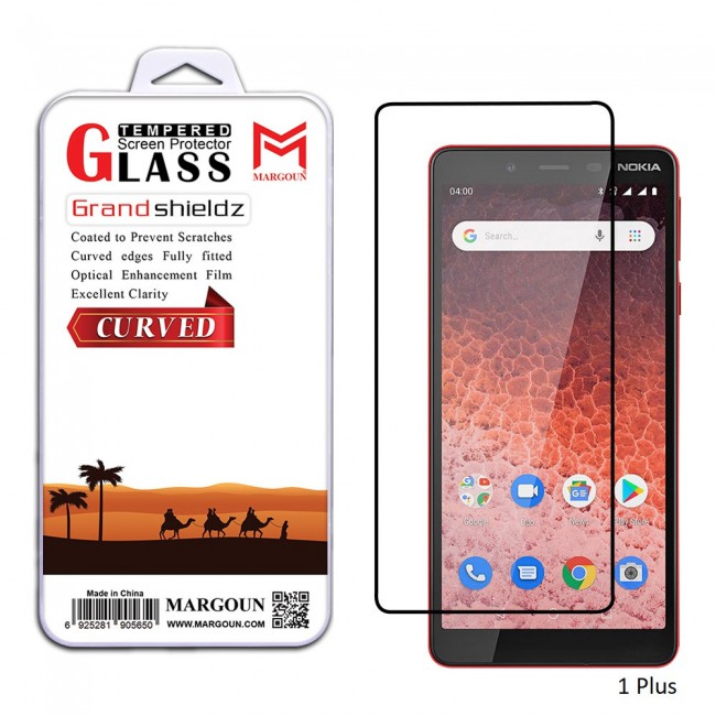 Margoun 3D Curved Tempered Glass Screen Protector for Nokia Phones ( 1 Plus , 3.2 , 4.2 , 210 , 9 Pureview )