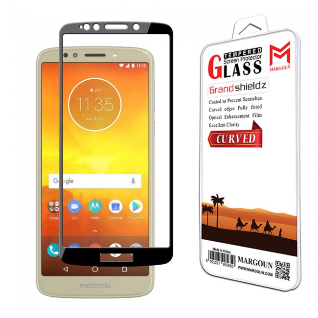 Margoun 3D Curved Tempered Glass Screen Protector for Motorola Moto E5 Plus
