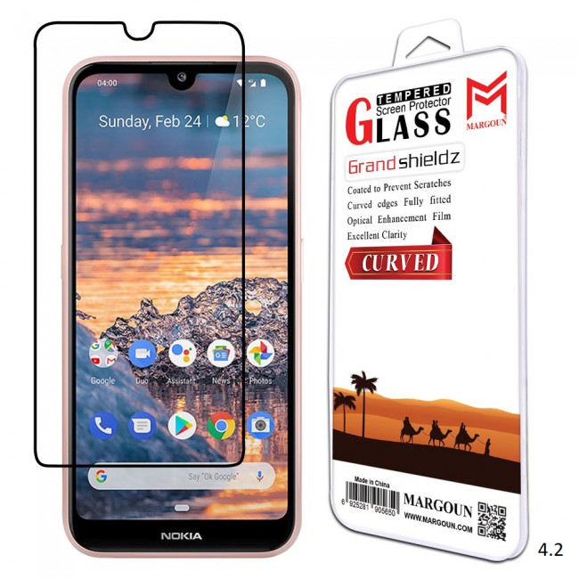 Margoun 3D Curved Tempered Glass Screen Protector for Nokia Phones ( 1 Plus , 3.2 , 4.2 , 210 , 9 Pureview )