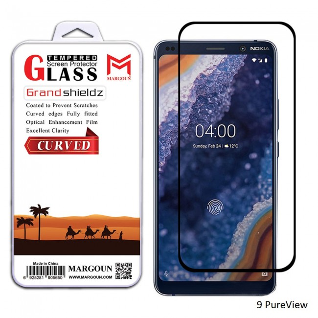 Margoun 3D Curved Tempered Glass Screen Protector for Nokia Phones ( 1 Plus , 3.2 , 4.2 , 210 , 9 Pureview )
