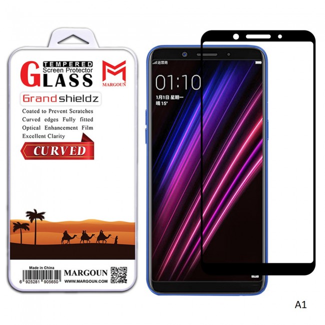 Margoun 3D Curved Tempered Glass Screen Protector for Oppo A1