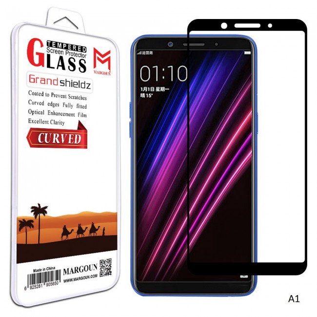 Margoun 3D Curved Tempered Glass Screen Protector for Oppo A1