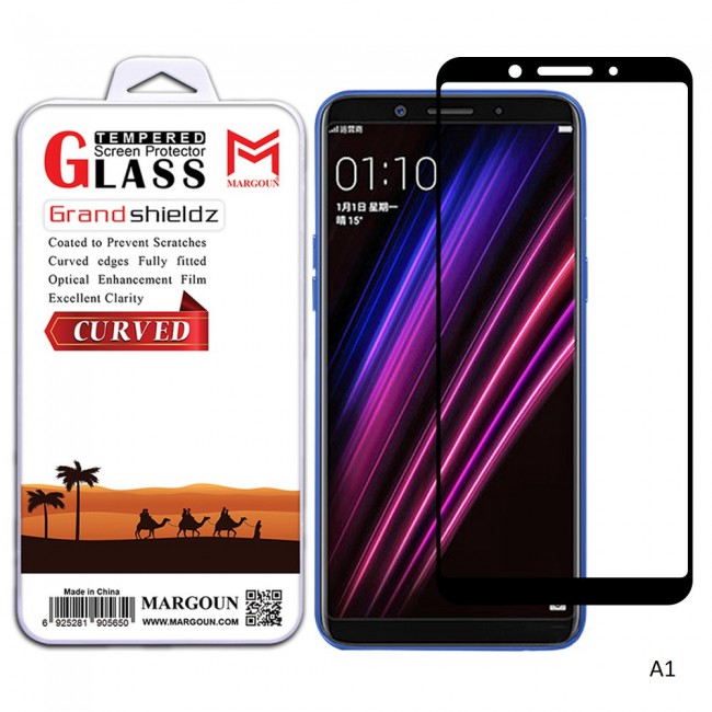 Margoun 3D Curved Tempered Glass Screen Protector for Oppo A1