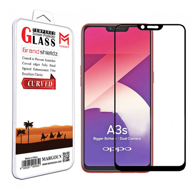 Margoun 3D Curved Tempered Glass Screen Protector for Oppo A3s