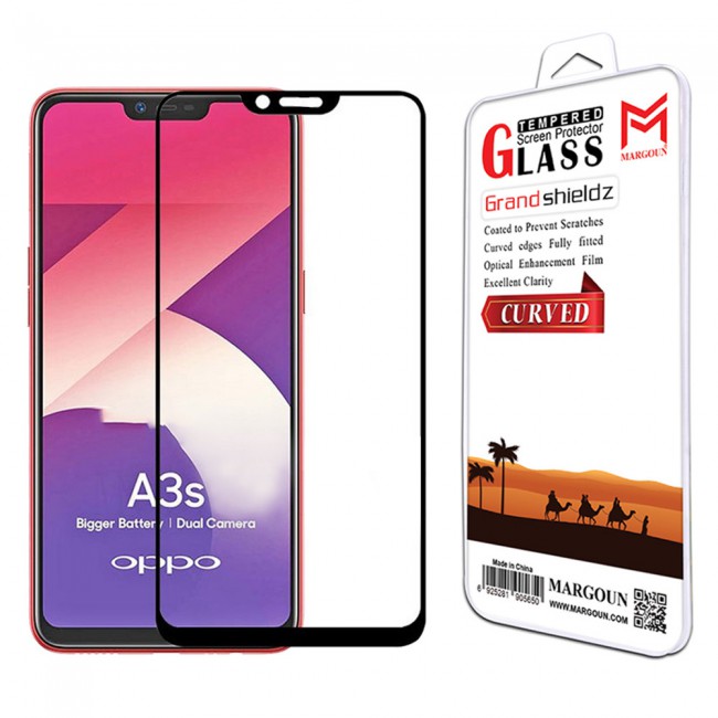 Margoun 3D Curved Tempered Glass Screen Protector for Oppo A3s