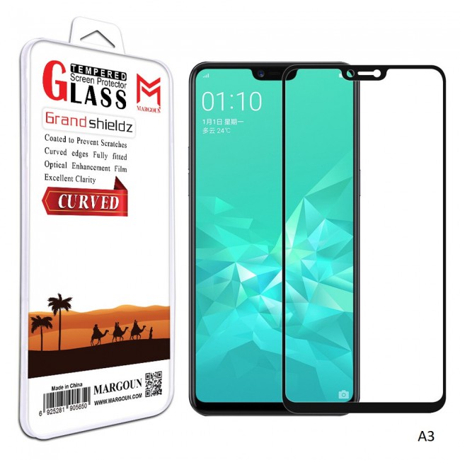 Margoun 3D Curved Tempered Glass Screen Protector for Oppo A3