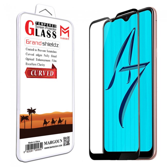 Margoun 3D Curved Tempered Glass Screen Protector for Oppo A7