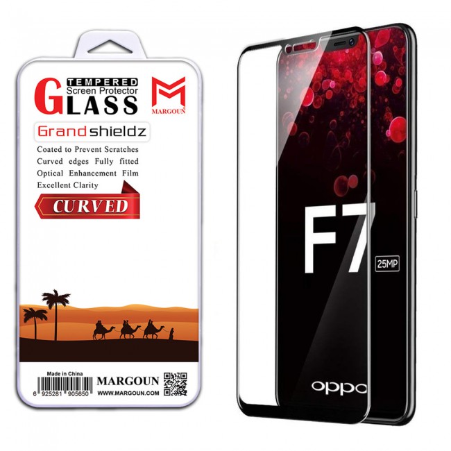 Margoun 3D Curved Tempered Glass Screen Protector for Oppo F7