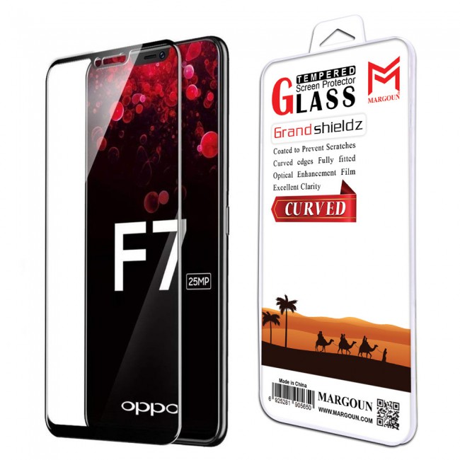 Margoun 3D Curved Tempered Glass Screen Protector for Oppo F7