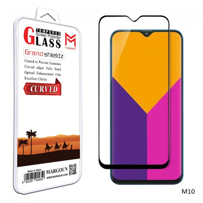 Margoun 3D Curved Tempered Glass Screen Protector for Samsung Galaxy M Series ( M10 , M20 )