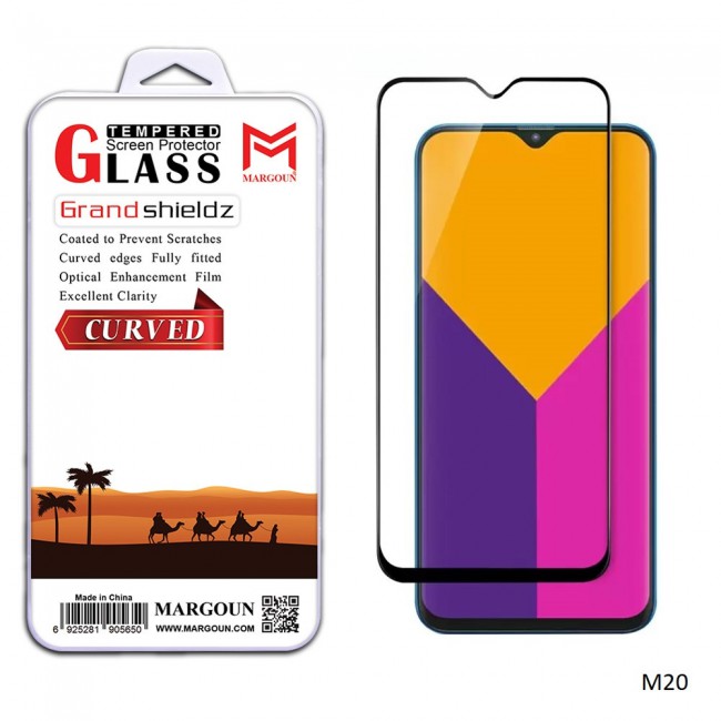 Margoun 3D Curved Tempered Glass Screen Protector for Samsung Galaxy M Series ( M10 , M20 )