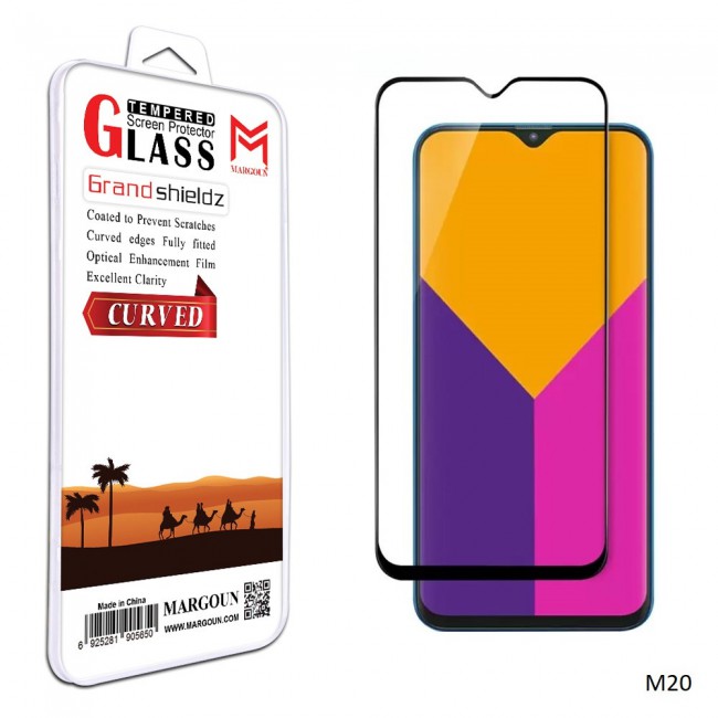 Margoun 3D Curved Tempered Glass Screen Protector for Samsung Galaxy M Series ( M10 , M20 )