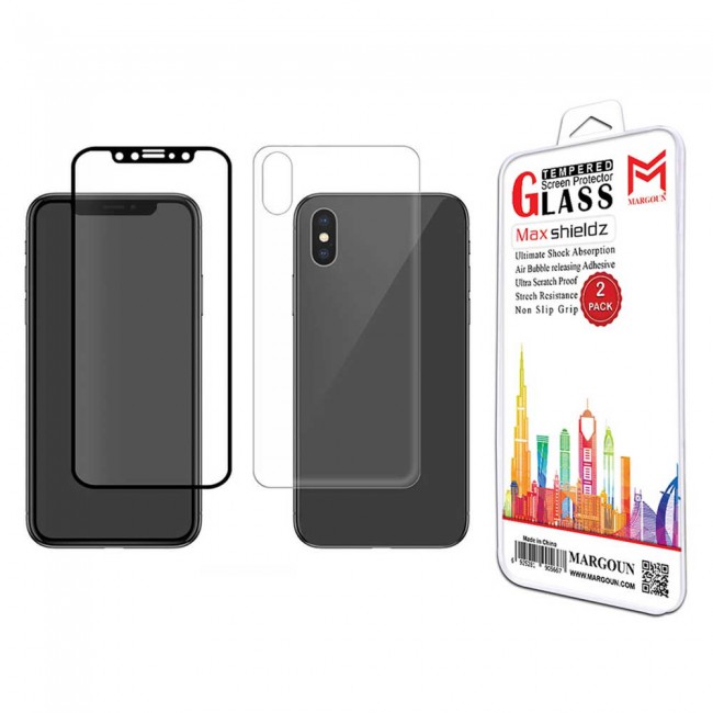 Margoun Back and 3D Front Tempered Glass Screen Protector for Apple iphone XS ( 5.8 inch)