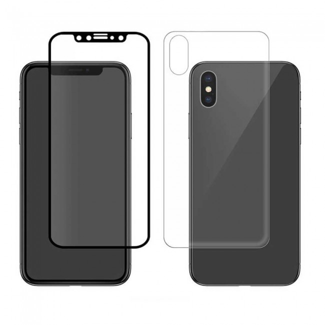 Margoun Back and 3D Front Tempered Glass Screen Protector for Apple iphone XS ( 5.8 inch)