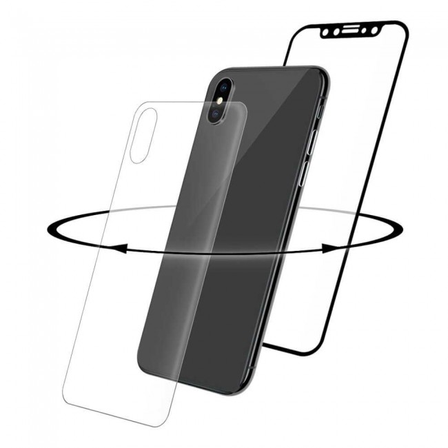 Margoun Back and 3D Front Tempered Glass Screen Protector for Apple iphone XS ( 5.8 inch)