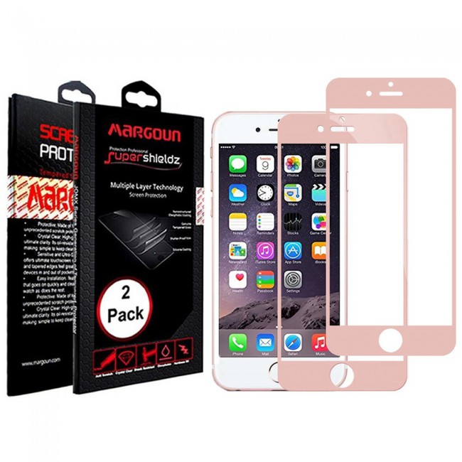 Margoun 2-Pack 3D Screen Protector for Apple iphone 6/6s (4.7 inch ) – Gold , Rose Gold