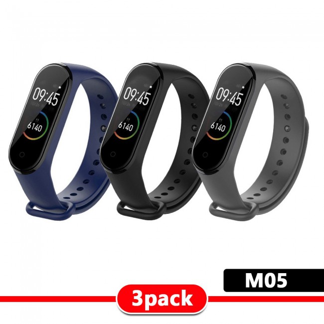 3Pack Silicone Band for Xiaomi Mi Band 3 and Mi Band 4 - M01 - M06
