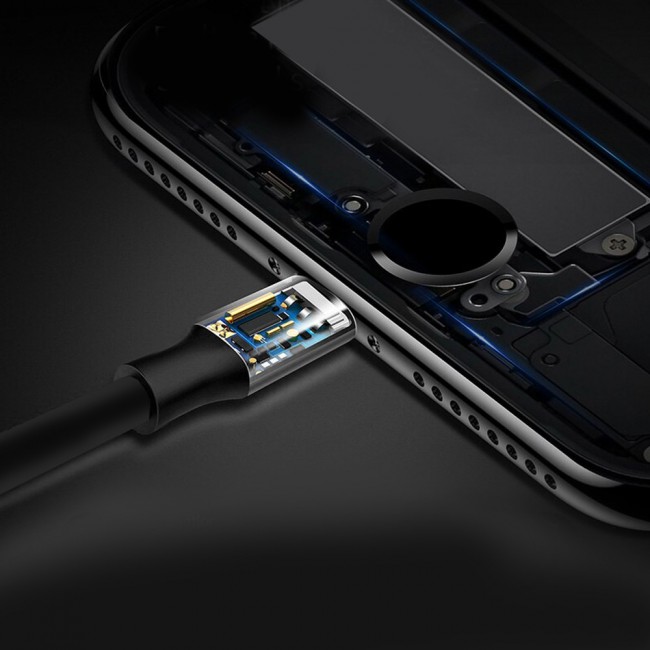 Margoun 3 in 1 Micro , Type-C and Lightning USB Cable – Black 