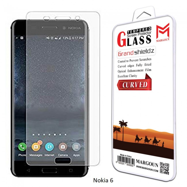 Margoun 5D Curved Tempered Glass Screen Protector for Nokia Phones ( 2 , 3 , 5 , 6 , 6 2018 , 7 Plus , 8 )