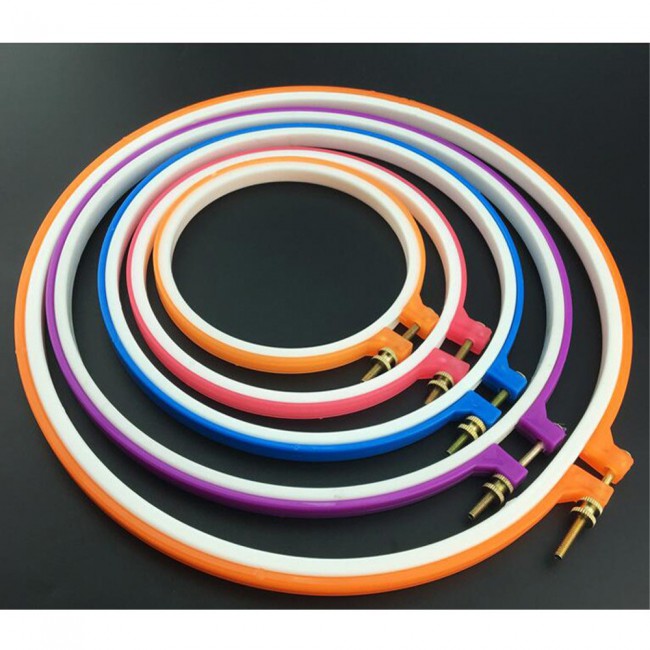 Margoun 5 PCS Embroidery Hoops Set for Needlework and Cross Stitch – colorful