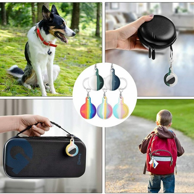 Margoun AirTag Silicone Key Ring for Apple AirTag - Multi04