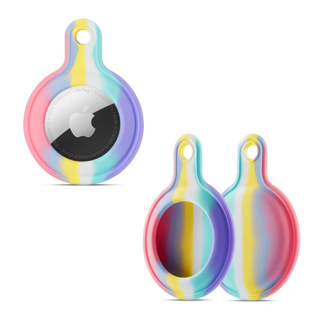 Margoun AirTag Silicone Key Ring for Apple AirTag - Multi04