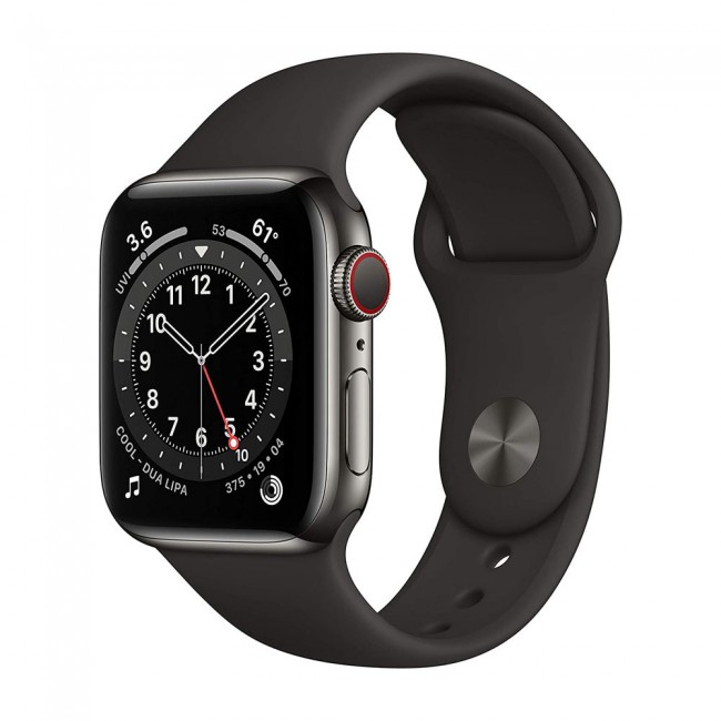Margoun Apple Watch Series 6 GPS 44mm with Soft Silicone Band - Space Gray
