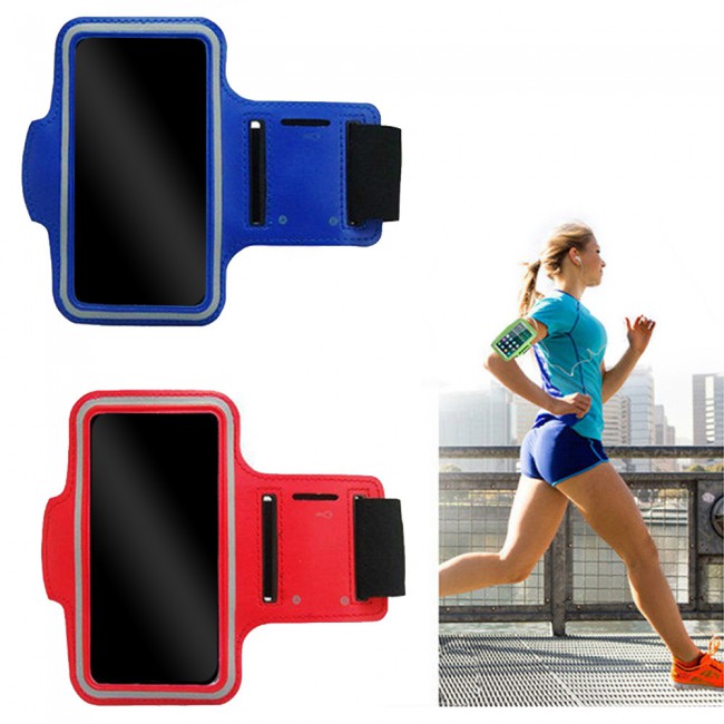 Margoun Sports Running Armband Case Cover for Mobile Phones upto 6 inches - Blue